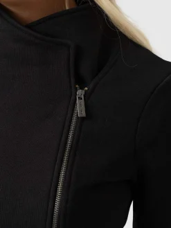 Cotton Biker Jacket - Black