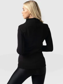 Cotton Biker Jacket - Black