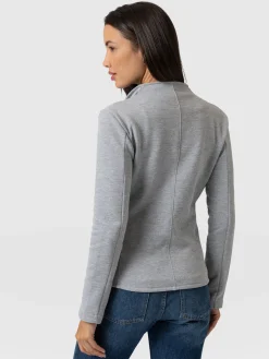 Cotton Biker Jacket - Grey