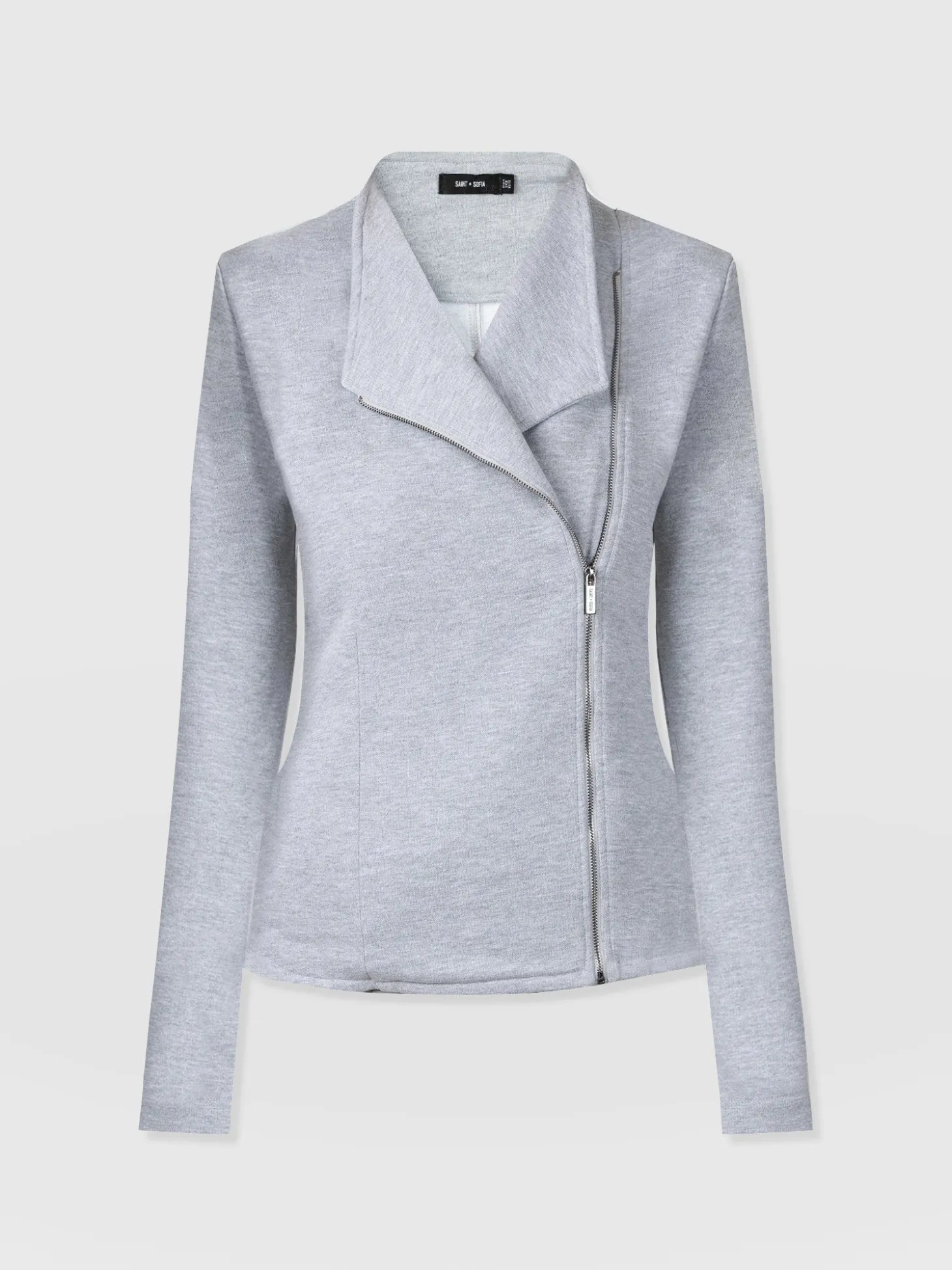 Cotton Biker Jacket - Grey
