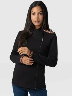 Cotton Biker Jacket - Leopard Trim