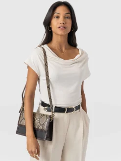 Cowl Neck Tee - Cream