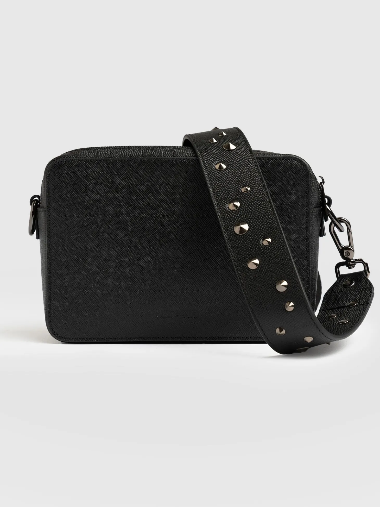 Cross Body Bag - Black Studded