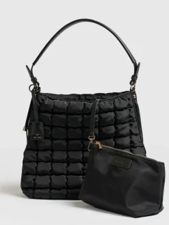 Darcey Puff Tote Bag - Black