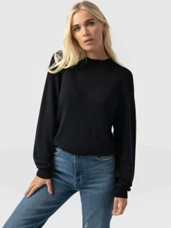 Diamond Knit Sweater - Black