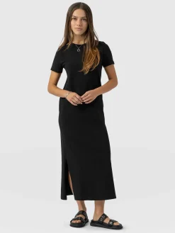 Easy T-Shirt Midi Dress - Black