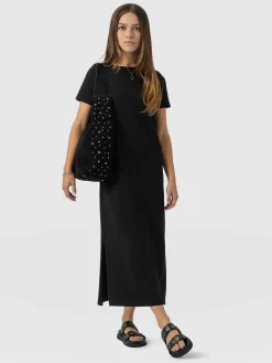Easy T-Shirt Midi Dress - Black