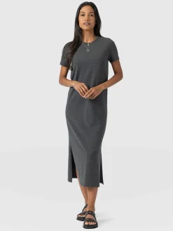 Easy T-Shirt Midi Dress - Charcoal