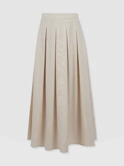 Eliza Pleated Skirt - Cream