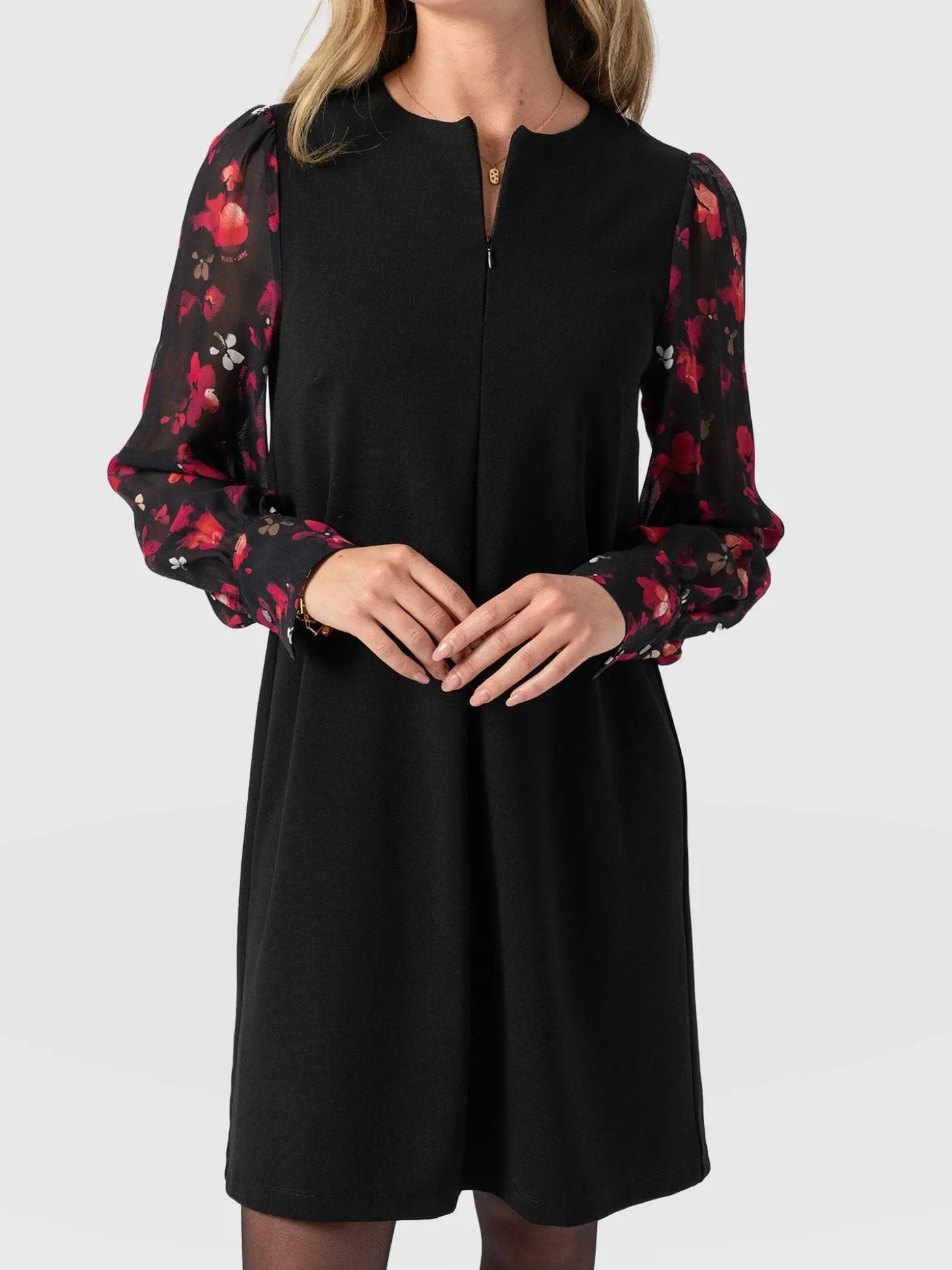 Esme Zip Up Dress - Pink Aurora