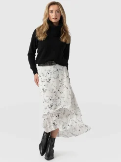Etta Layered Skirt - White Floral