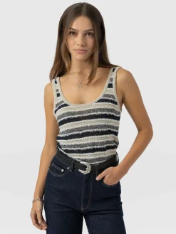 Fearne Knit Cami - Blue Stripe