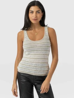 Fearne Knit Cami - Cream Stripe