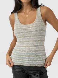Fearne Knit Cami - Cream Stripe