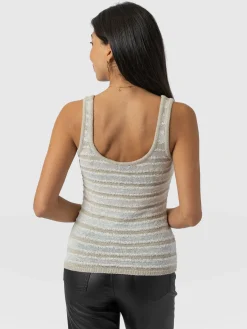 Fearne Knit Cami - Cream Stripe