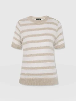 Fearne Knit Tee - Cream Stripe