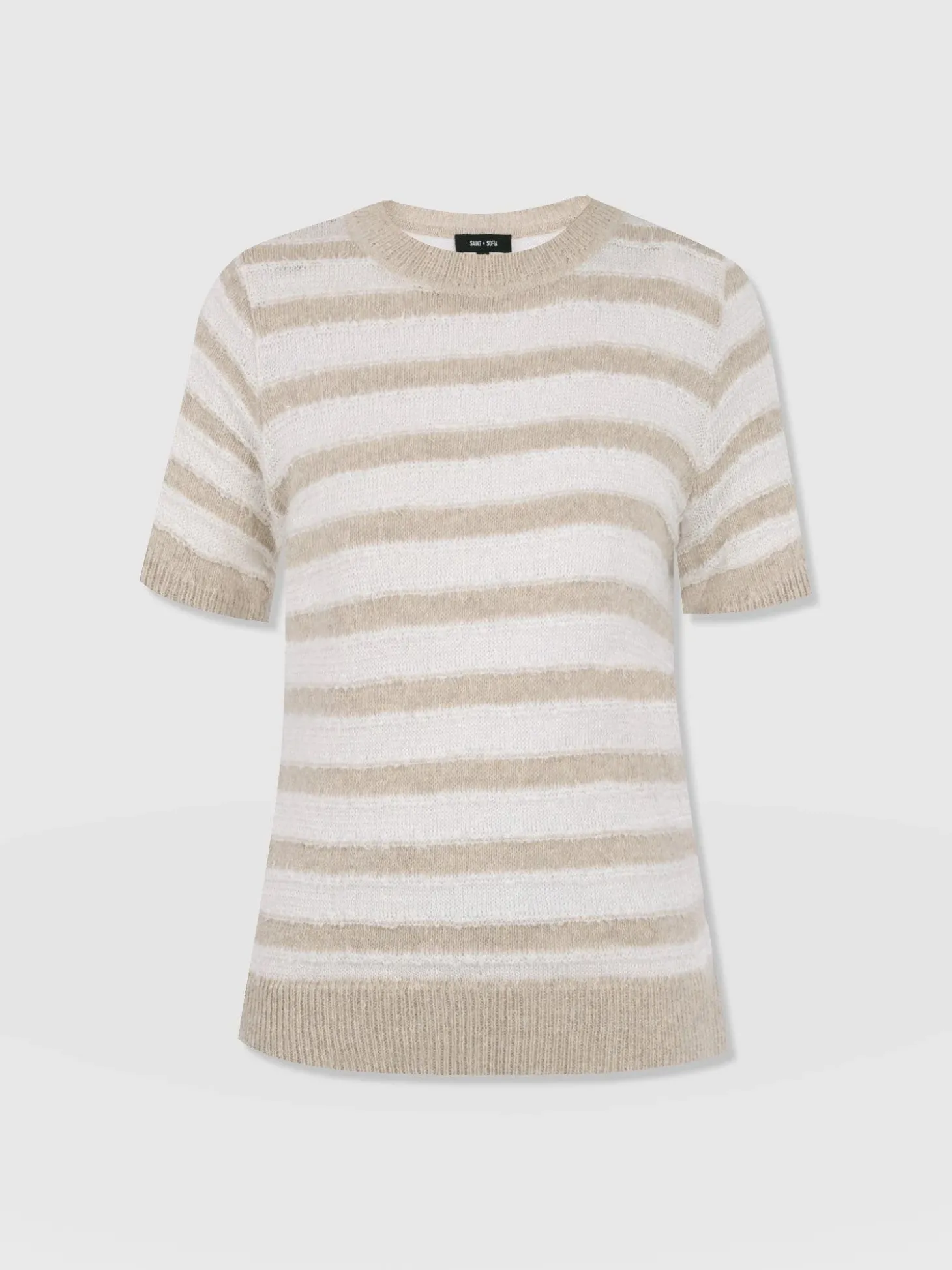 Fearne Knit Tee - Cream Stripe