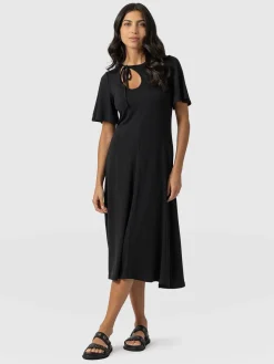 Freya Tie Dress - Black