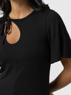 Freya Tie Dress - Black