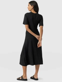 Freya Tie Dress - Black