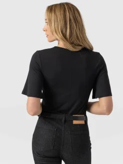 Freya Tie Tee - Black