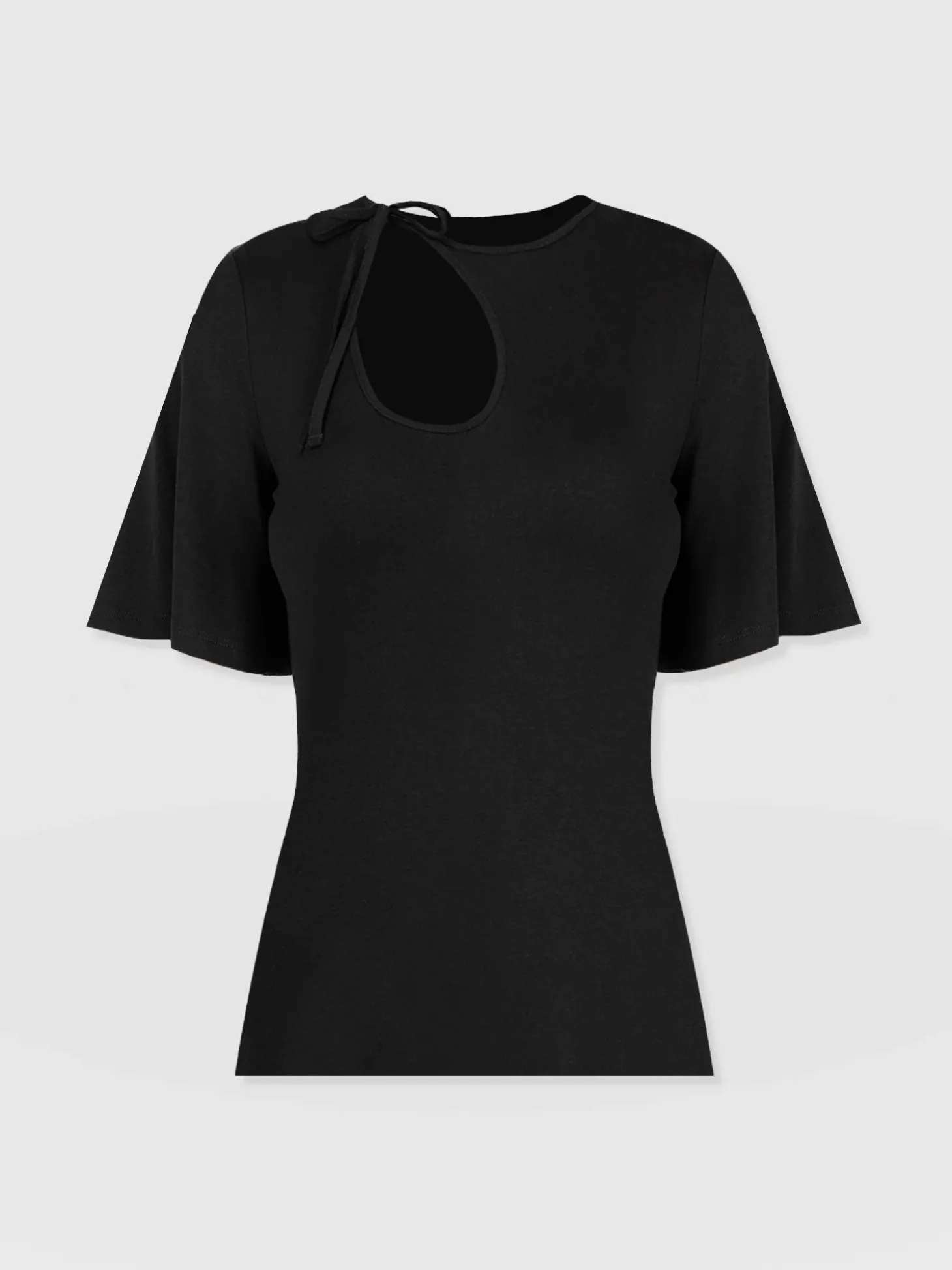 Freya Tie Tee - Black