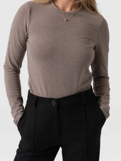 Glen Crew Neck Tee - Coco