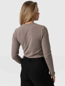 Glen Crew Neck Tee - Coco