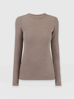 Glen Crew Neck Tee - Coco