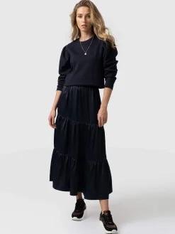 Greenwich Skirt - Navy Viscose