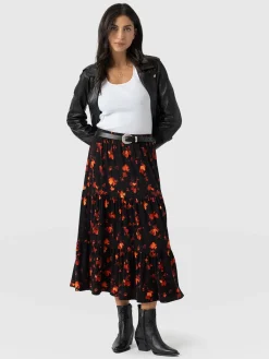 Greenwich Skirt - Red Aurora