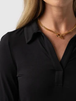 Isla Polo Tee - Black