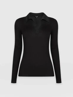 Isla Polo Tee - Black