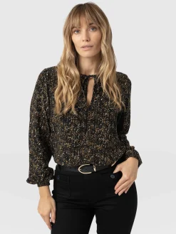 Kristen Blouse - Ditsy Leopard