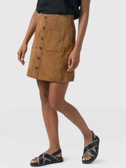 Luther Suede Mini Skirt - Camel