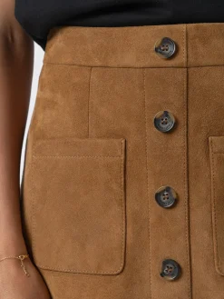 Luther Suede Mini Skirt - Camel