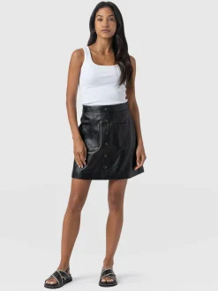 Luther Suede Mini Skirt - Black