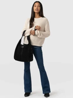 Margot Hobo Shoulder Bag - Black