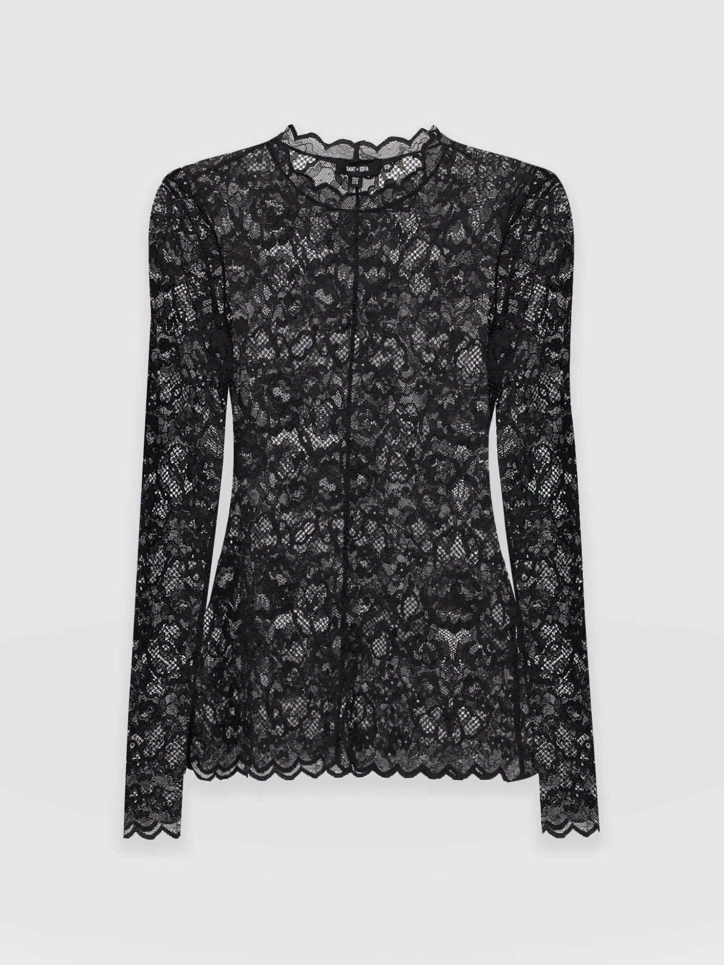 Miranda Lace Tee - Black