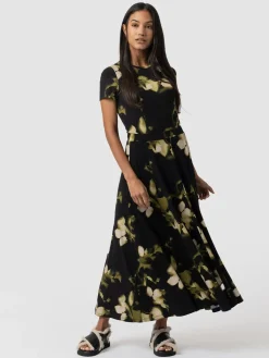 Nora A-Line Skirt - Green Aurora