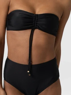 Nova High Waisted Bikini Bottom - Black