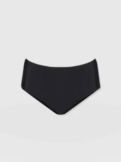 Nova High Waisted Bikini Bottom - Black