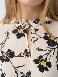Olivia Blouse - White Spring Floral