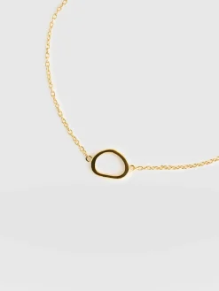 Organic Open Oval Bracelet - Gold