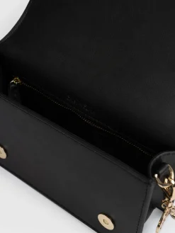 Primrose Wallet on Chain - Beige/Black Raffia