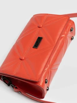 Quilted Keira Cross Body Bag - Coral