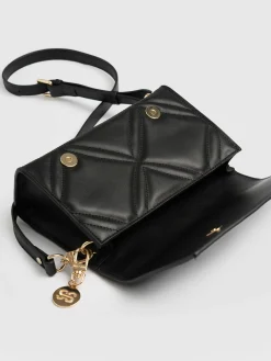 Quilted Keira Cross Body Bag - Black