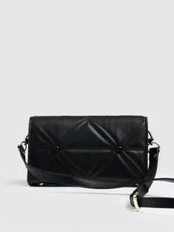Quilted Keira Cross Body Bag - Black