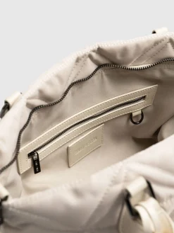 Quilted Selene Shopper Bag - Cream