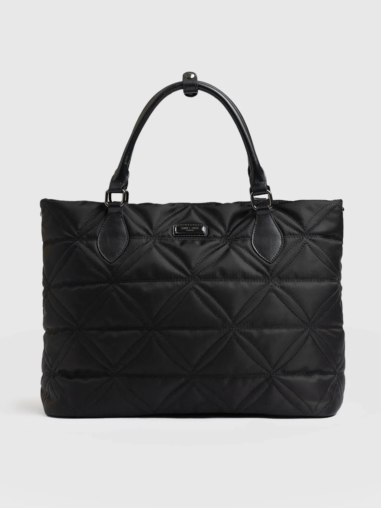 Quilted Selene Shopper Bag - Black